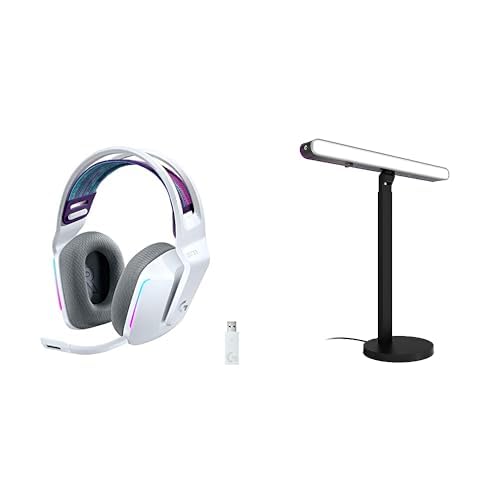 Logitech G733 Lightspeed Wireless Gaming Headset with Suspension Headband, Lightsync RGB, Blue VO!CE mic technology and PRO-G audio drivers - Black