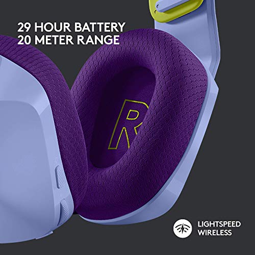 Logitech G733 Lightspeed Wireless Gaming Headset with Suspension Headband, Lightsync RGB, Blue VO!CE mic technology and PRO-G audio drivers - Black