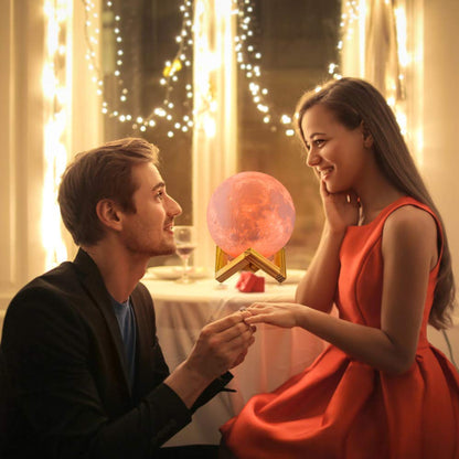 Moon Lamp, LOGROTATE 16 Colors LED Night Light for Kids 3D Printing Moon Light with Stand& Remote/Touch Control & Timing, Moon Light Lamp for kid friend Birthday, Mothers Day Gifts (Diameter 4.8 INCH)