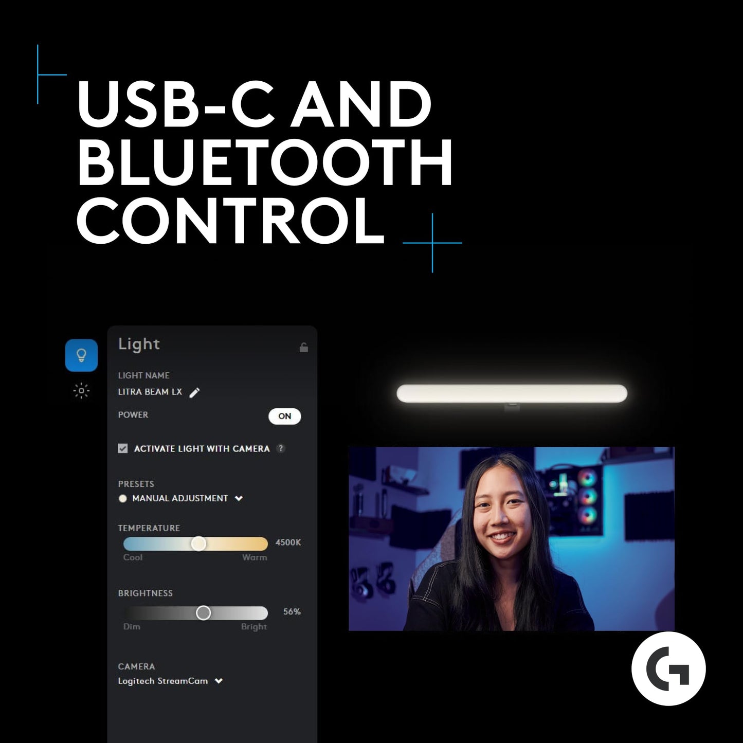 Logitech G733 Lightspeed Wireless Gaming Headset with Suspension Headband, Lightsync RGB, Blue VO!CE mic technology and PRO-G audio drivers - Black