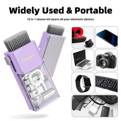 Laptop Cleaning Kit Keyboard Cleaner, Keyboard Cleaning Kit Electronics Cleaning Tool for MacBook iPad Phone iPhone Pro, Brush Tool for Tablet, Computer, PC, TV Camera Lens Computer Vacuum Keyboard