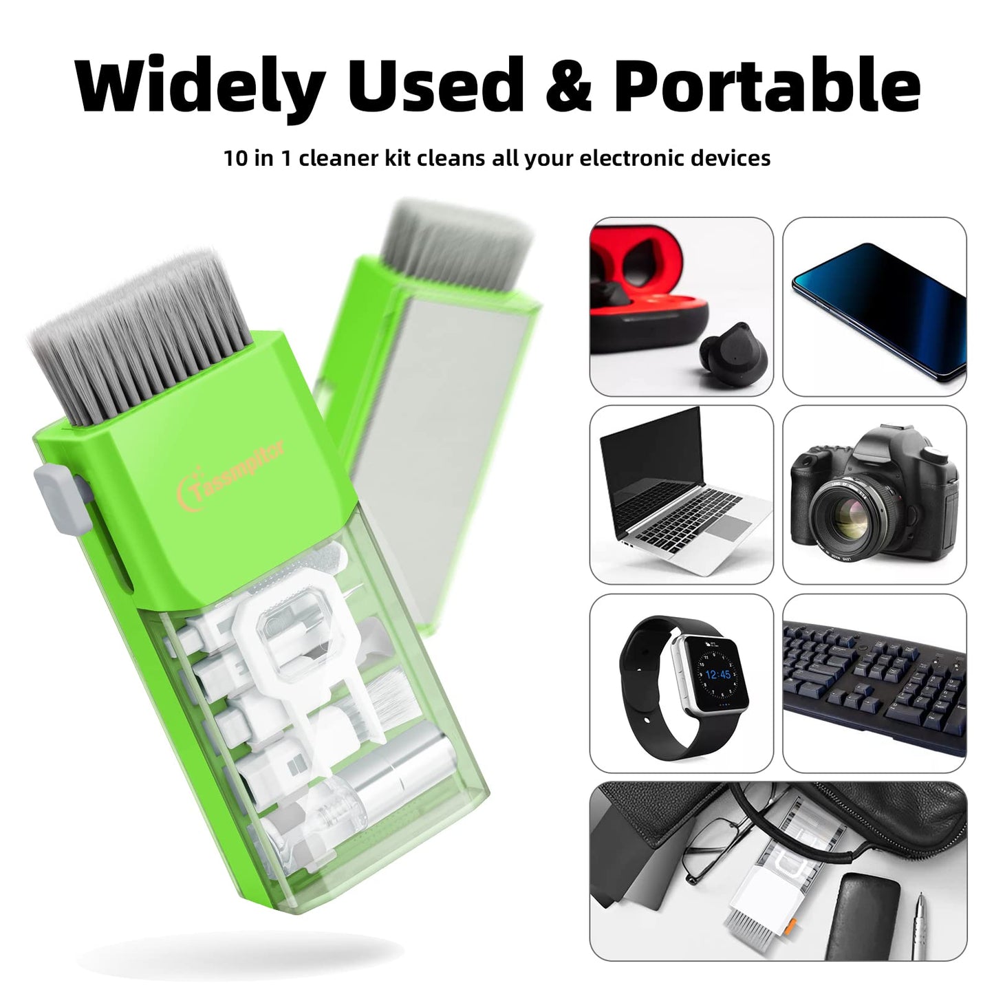 Laptop Cleaning Kit Keyboard Cleaner, Keyboard Cleaning Kit Electronics Cleaning Tool for MacBook iPad Phone iPhone Pro, Brush Tool for Tablet, Computer, PC, TV Camera Lens Computer Vacuum Keyboard