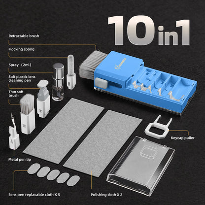 Laptop Cleaning Kit Keyboard Cleaner, Keyboard Cleaning Kit Electronics Cleaning Tool for MacBook iPad Phone iPhone Pro, Brush Tool for Tablet, Computer, PC, TV Camera Lens Computer Vacuum Keyboard