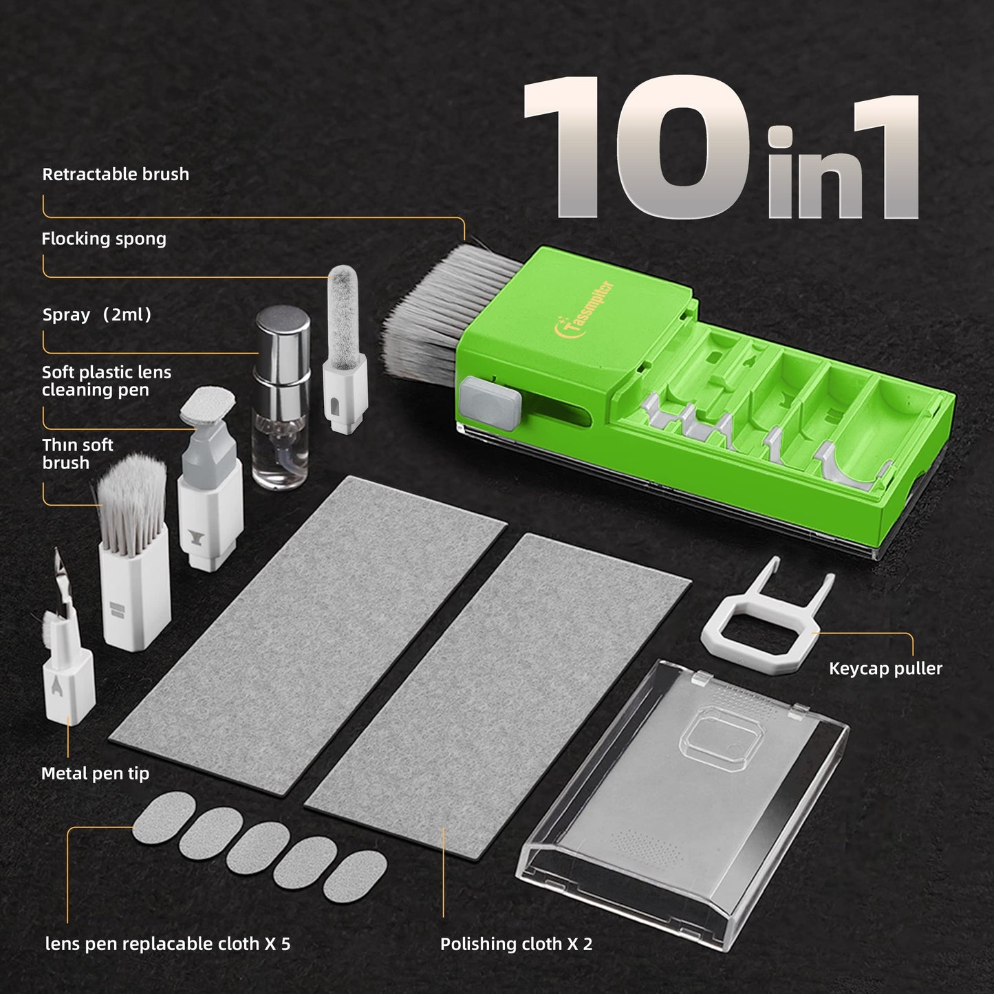 Laptop Cleaning Kit Keyboard Cleaner, Keyboard Cleaning Kit Electronics Cleaning Tool for MacBook iPad Phone iPhone Pro, Brush Tool for Tablet, Computer, PC, TV Camera Lens Computer Vacuum Keyboard