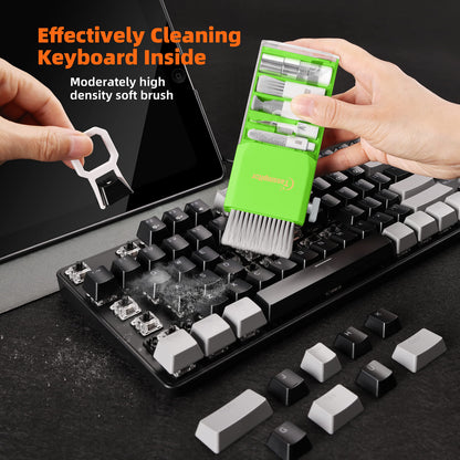 Laptop Cleaning Kit Keyboard Cleaner, Keyboard Cleaning Kit Electronics Cleaning Tool for MacBook iPad Phone iPhone Pro, Brush Tool for Tablet, Computer, PC, TV Camera Lens Computer Vacuum Keyboard